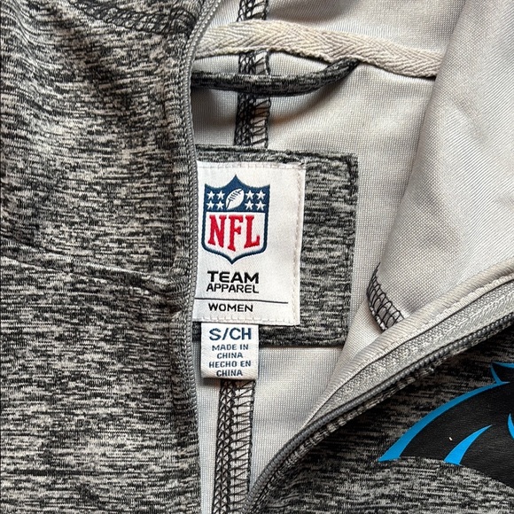 NFL Team Apparel Carolina Panthers Zip-Up Hoodie - Picture 2 of 4